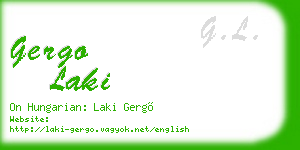 gergo laki business card