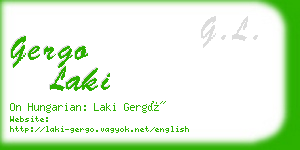 gergo laki business card